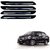 Auto Addict Single Chrome Black Bumper Protector Set of 4 Pcs For Honda Amaze