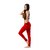 (PACK OF 1) DIFFERENT ONE Women's Soft Lycra Churidar Leggings - RED - FREE SIZE