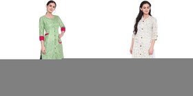 The Laila Kurti Combo PackMaterial Both : Cotton Made, Fine Stitched well Finished