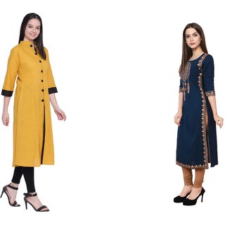 The Laila Kurti Combo Pack Material Both : Cotton Made, Fine Stitched well Finished