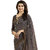 Indian Style Sarees Designer Brown Georgette Printed Saree With Blouse