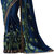Indian Style Blue Printed Party Wear Georgette Saree With Blouse