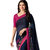 Indian Style Sarees New Arrivals Latest Women's Blue Pink Georgette Printed Saree With Blouse Bollywood Latest Designer