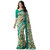 Indian Style Sarees New Arrivals Latest Women'sFlowerGreen Georgette Printed Saree With Blouse Bollywood Latest Designer