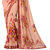 Indian Style Sarees New Arrivals Latest Women's Peach Georgette Printed Saree With Blouse Bollywood Latest Designer