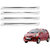 Auto Addict Single Chrome Stainless Steel, Plastic Car Bumper Guard Protector Set of 4 Pcs For Hyundai Eon