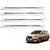Auto Addict Single Chrome Stainless Steel, Plastic Car Bumper Guard Protector Set of 4 Pcs For Datsun Go+