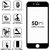 9H/5D Mobile Tempered Glass Protector (Pack of 1) Black Color for Moto E5 Plus