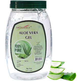 Buy Satinance Aloe Vera Gel 1kg 100 Percent Natural No Added Colors Perfume Online Get 21 Off