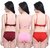 (PACK OF 3) Sexy Women's Women's Lycra Lingerie (Bra-Panty) Set - Multi-Color