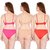 (PACK OF 3) Sexy Women's Women's Lycra Lingerie (Bra-Panty) Set - Mix-Color
