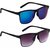 Adrian Wayfarer Sunglasses(Blue, Black)