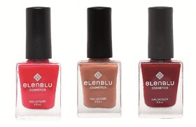 Formal Affair Tarnished Copper and Inflamed Rose 9.9ml Each Elenblu Matte Nail Polish Set of 3 Nail Polish