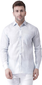 Riag Men's Off White Linen Full Shirt