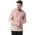 Riag Men's Brown Linen Full Shirt