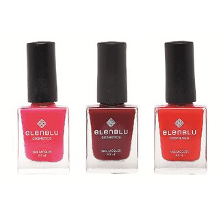                       Mauve Taupe Inflamed Rose and Wicked 9.9ml Each Elenblu Matte Nail Polish Set of 3 Nail Polish                                              