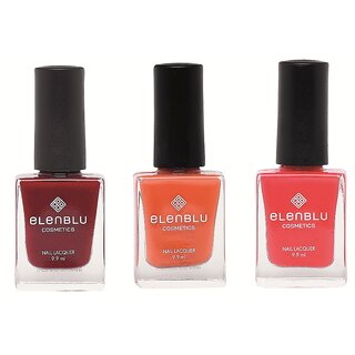                       Inflamed Rose Rustic Decay And California Coral 9.9ml Each Elenblu Matte Na                                               