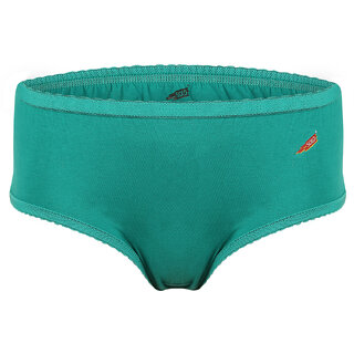                       Solo Women's Passion Outer Elastic Cotton Plain Panties Teal Green Color (X-Small/75 cm)                                              