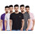 Vimal Jonney Multicolor Cotton Tshirts For Men(Pack Of 5)