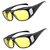BUY 1 GET 1 FREE HD Wrap Arounds Best Quality Yellow Color Glasses  Night Driving Glasses (AS SEEN ON TV)