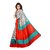 SOFTIEONS E-COMMERCE Women's Multicolor Floral Art Silk Saree With Blouse