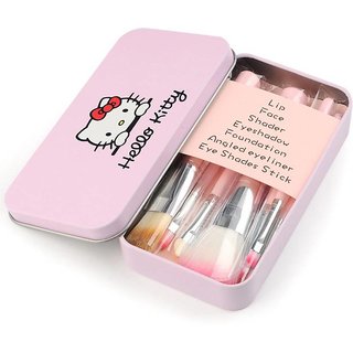 Hello Kitty Soft Makeup Brush and Applicator Set Of 7