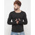 PAUSE Black Solid Round Neck Slim Fit Full Sleeve Men's T-Shirt