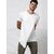 PAUSE White Solid Round Neck Slim Fit Full Sleeve Men's Henley T-Shirt