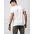 PAUSE White Solid Round Neck Slim Fit Full Sleeve Men's Henley T-Shirt