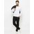 PAUSE White Solid V-Neck Slim Fit Full Sleeve Men's Henley T-Shirt