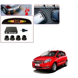 Auto Addict Car Black Reverse Parking Sensor With LED Display For Chevrolet Sail Hatchback
