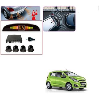 Auto Addict Car Black Reverse Parking Sensor With LED Display For Chevrolet Beat