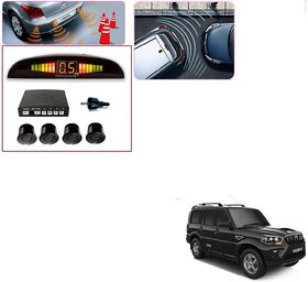 Auto Addict Car Black Reverse Parking Sensor With LED Display For Mahindra New Scorpio
