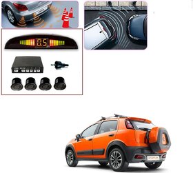 Auto Addict Car Black Reverse Parking Sensor With LED Display For Fiat Avventura