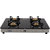 Brightflame ISI Marked  4 Burner Black Glass Top Gas Stove - Manual Ignition