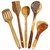 Handmade Wooden Non-Stick Serving And Cooking Spoons Kitchen Tools Utensil, Set Of 5