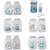 Optify Combo Pack Monthly Color Contact Lens With Solution (Zero Power, Aqua-Blue-Gold-Grey-Turquoise, Pack of 5)