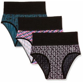 Minha Women's Panties Cotton Multicolor pack of 3