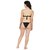 Sexy Women's Satin DIVA Bikini Lingerie Set - Spicy Black