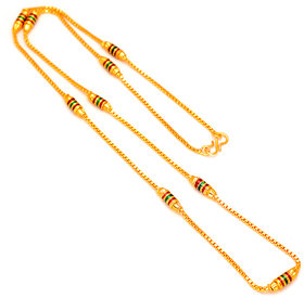 Jewar Mandi Gold-Plated Chain Necklace For Women  Girls 7262