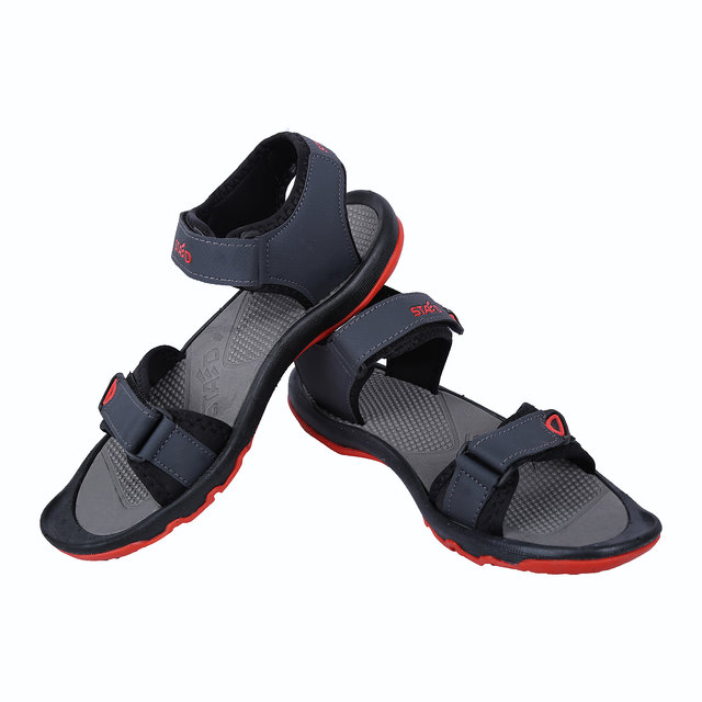 STRIKER Men s Grey Red Walking Sandal STRIKERSS7440GREYRED