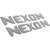 CarMetics NEXON 2 Set SHINY SILVER 3d Letters 3d stickers logo emblem exterior graphic accessories bonnet stickers alpha