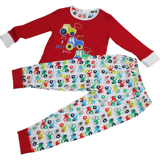 Buy Dazzle Baby Boy Hosiery Cotton Night Dress Sleep Suit Top Pyjama Combo Night Suit Color Red Online 748 From Shopclues