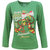 Kothari Girls Cotton Full Sleeves Casual Regular fit  Printed Round Neck Green Color Top