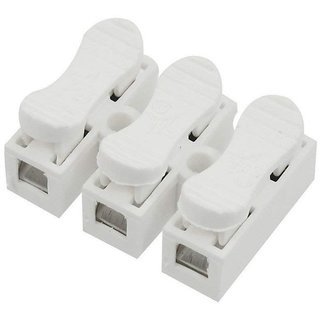 Buy Diy Crafts Combo 10 50 3p Ch3 Quick Connector Cable Clamp Terminal Block Spring Connector Wire Led Strip Light Wire Connecting 5 Pcs Pack 3way 3p Ch3 Online Get 66 Off