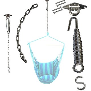 Hammock Chair Ultimate Hanging Kit - Egg Hammock Chair Spring Pin Plug Hardware- 500LB For Hanging Basket Chairs Hammock And Porch Swings Brown
