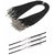 DIY Crafts Black Leather 2mm Cord Necklace With Lobster, 5 pcs