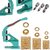 DIY Crafts Hand Grommet Machine 3 Die (#0#2#4) Manual Grommet Press Punch Tool Kit Eyelet Press Machine with 900 Gold Grommets