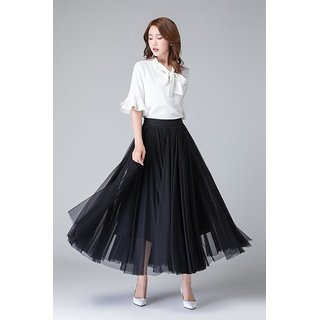 Black netted skirt clearance