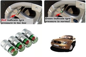 Auto Addict Car Tire Pressure Air Alert Iron Tyre Valve Caps Set of 4 Pcs For Maruti Suzuki Baleno